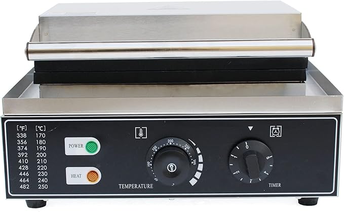 Electric Sandwich Making Machine, 1500W Commercial Sandwich Maker with Indicators and Large Capacity Baking Pans, Double Pan Sandwich Burgers Panini Maker Machine Adjustable Temperature & Time