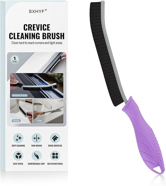 SXhyf Crevice Cleaning Brush - Grout Scrub Brush, House Cleaning Supplies, Gap Cleaning Tools, Home Essentials, Gifts for Women Men, Hard Bristle Crevice Cleaner Brush for Household Use, Bathroom