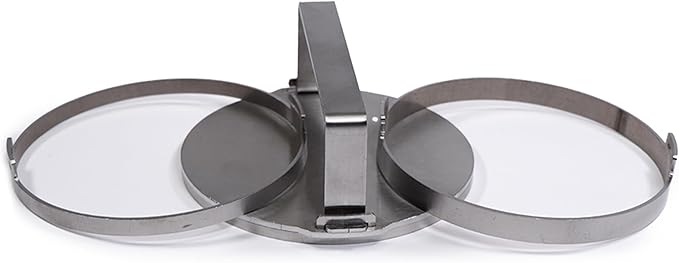Burger Patty Smasher, Adjustable Stainless Steel Patty Press with 3 Ring Inserts for Perfect Smashburgers