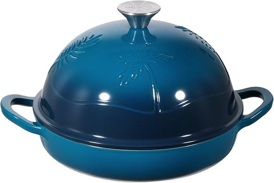 VEVOR Enameled Cast Iron Dutch Oven, 5 Quart Pot for Sourdough Bread Baking, Heavy-Duty Cookware Pan with Lid and Dual Handles, Oven Induction Compatible up to 500℉, for Cooking Roasting