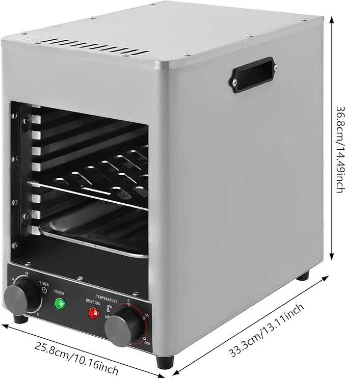 Electric Steak Grill 1700W Indoor Commercial Steak Grill Oven Automatic Steak Broiler for Carnivores Time Temperature Adjustable Preheat to 1472℉ in 5 Minutes for Beef Chicken Vegetables