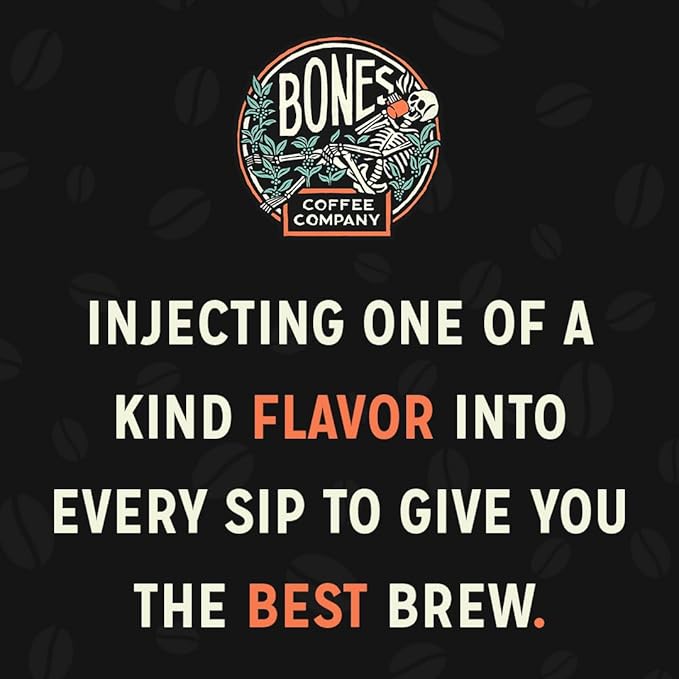 Bones Coffee Company The Nightmare Before Christmas Mudslide Boogie Flavored Coffee Beans, Medium Roast Ground Coffee Low Acid, Chocolate Mudslide Flavor (12 oz)
