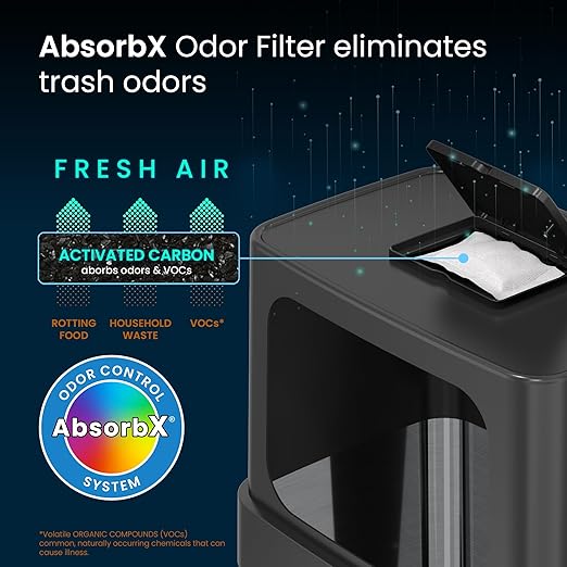 iTouchless 18 Gallon Dual Push Open Trash Can with Wheels and AbsorbX Odor Filter, 68 Liter Swing Flip Doors Rectangular Stainless Steel Garbage Bin, Perfect for Restaurant, Business, Home Kitchen