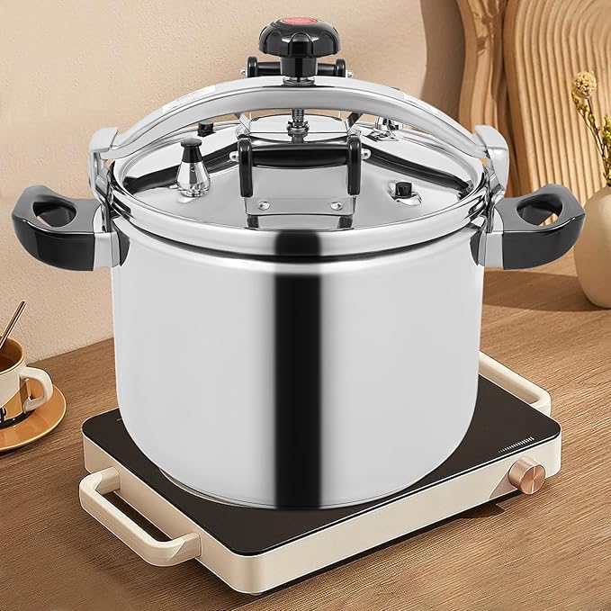 42 Quart Stainless Steel Pressure Cooker, 60Kpa Pressure Stewing Pot w/Alarm Device, Pressure Cooker Pot for Cooking, 3 Heavy Security Systems,Works on All Stovetops(Induction Compatible)(40L/42.27Qt)