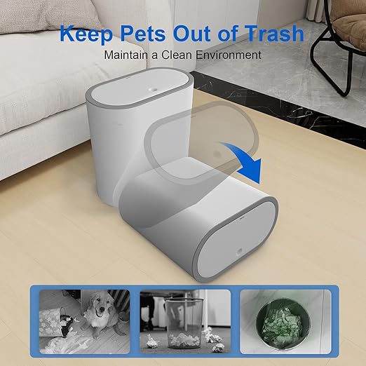 Naisu 15 Liter Rectangular Plastic Trash Can Wastebasket with Press Type Lid,4 Gallon Slim Plastic Trash Bin, Trash Can Waste Bins for Bedroom, Bathroom, Office, Kitchen,Powder Room（Assorted）