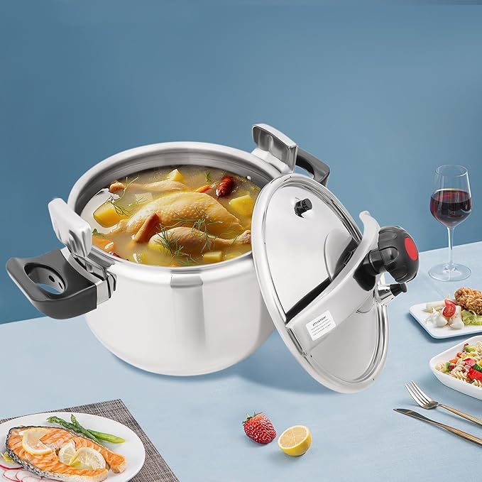 Safety Aluminum Pressure Cooker, 23.25 Qt with Release Valve & Multiple Protective Devices, Cooking Pressure Canner for Steam, Canning, Stewing on All Stovetops