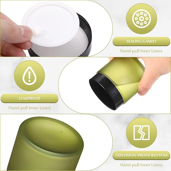 Norme 36 Pcs 4 oz Glass Jars with Lids Leakproof Round Airtight Empty Cosmetic Jars with Inner Liners Lid for Storing Lotions Powder Ointments Candle Making Tins (Pea Green)