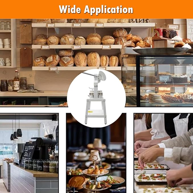 INTSUPERMAI Dough Divider Cutter Machine 36PCS Manual Dough Divider Rounder 3 Pans Hydraulic Dough Equal Cutter DIvider Cutting Machine 1.06oz-5.64oz One Piece