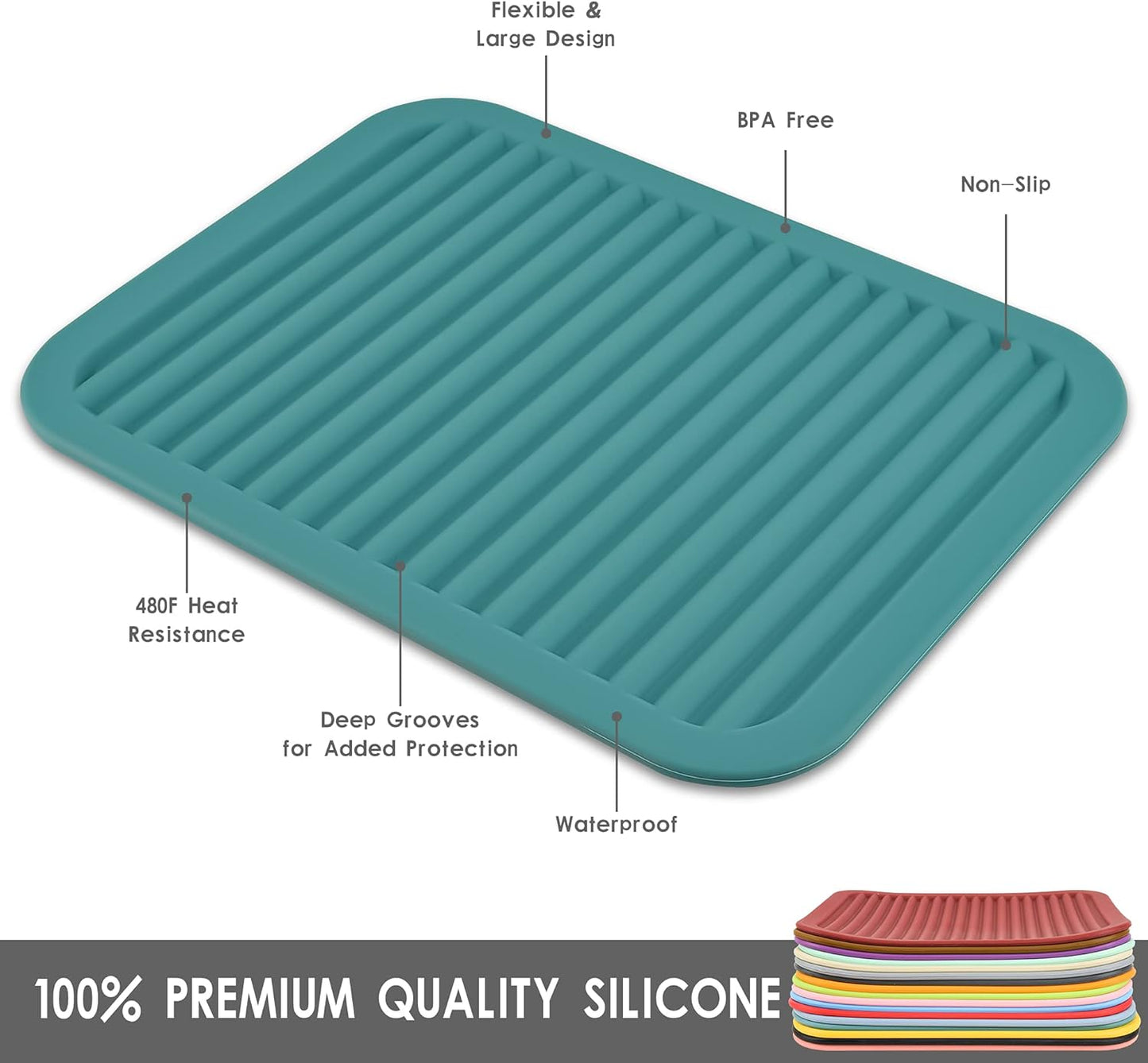 Smithcraft Silicone Trivets Mats for Hot Dishes and Hot Pots, Hot Pads for Countertops, Tables, Pot Holders, Spoon Rest Small Drying Mats Set of 2 Color Pink