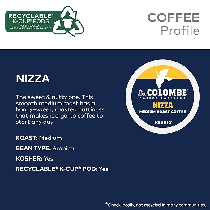 La Colombe® Coffee Roasters Nizza Medium Roast Coffee, Single Serve Keurig® K-Cup® Pods, 20 Count Box (Pack of 2)