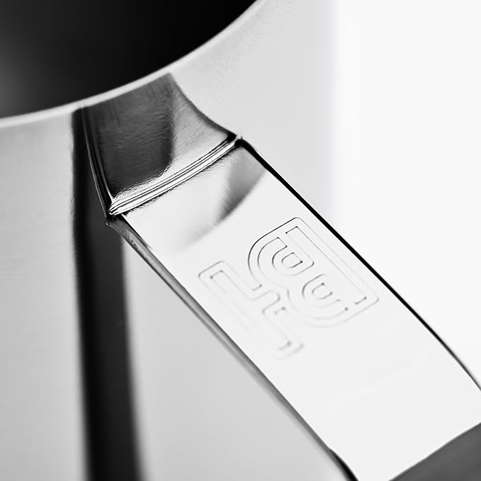Barista Hustle Milk Pitcher – 600ml Polished Stainless Steel, Precision Spout & Handle Alignment, Internal Measurement Markings, Premium 304 Stainless Steel Milk Steaming Pitcher for Latte Art
