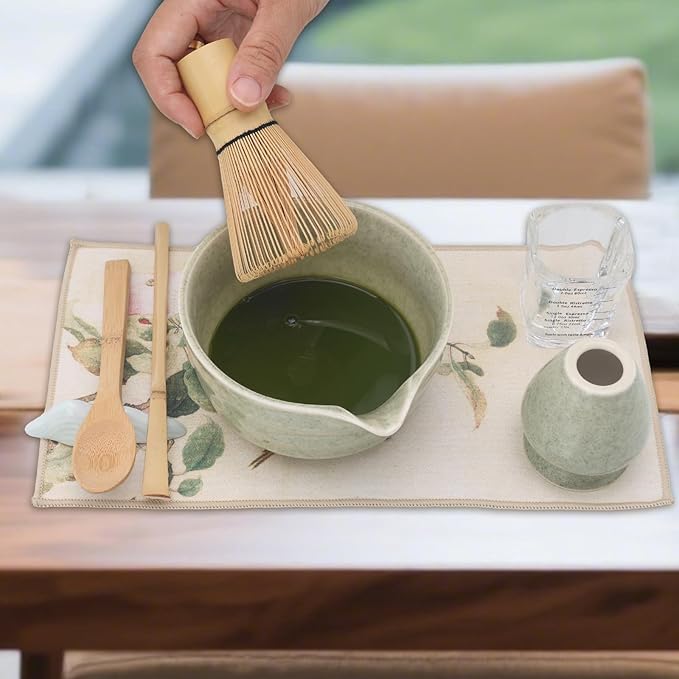 Matcha Whisk Set – 10 Pcs Matcha Set Whisk and Bowl – Ceremonial Matcha Kit, Matcha Starter Kit & Accessories – Japanese Matcha Set Gift for Tea Ceremony, Matcha Green Macha kit for Matcha Lovers