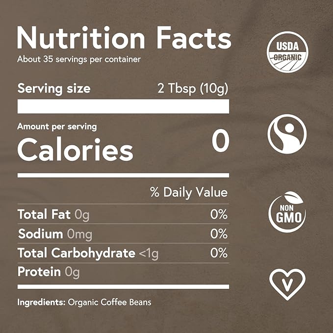 Fabula Coffee Half-Caff Medium Roast Freshly Ground - Organic - Low Acid - Single Origin - Non-GMO - Mold Free - 12 Ounces …