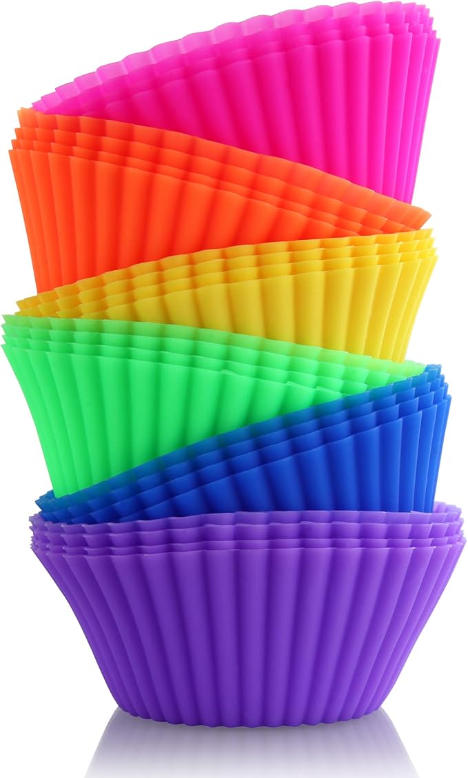 New Star Foodservice 44270 Reusable Silicone Baking Cups and Cupcake Liners, Set of 24