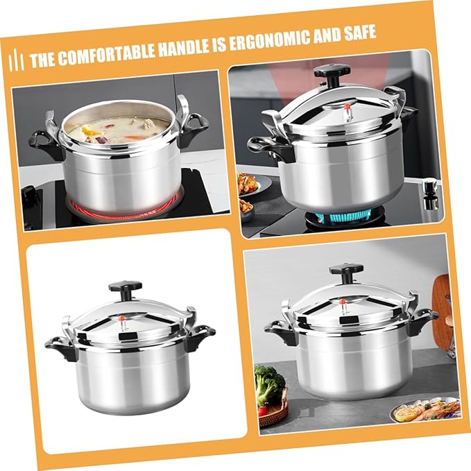 ABOOFAN Aluminum Pressure Cooker, 11L Pressure Canner Release Valve Aluminum Canning Pot Cooker Pot Stove Top