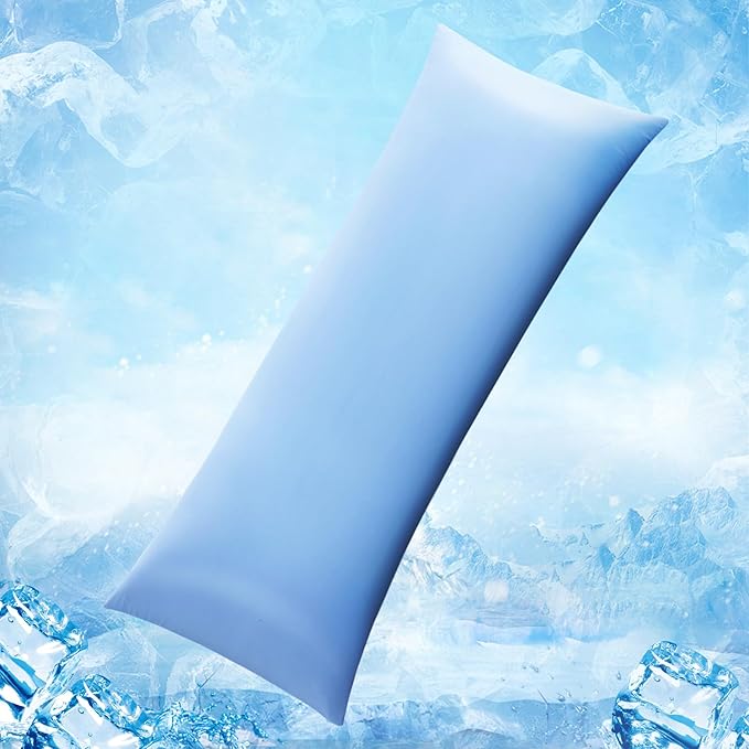 Avolare Cooling Pillow Cases, Arc-Chill Q-max>0.5 Body Pillowcases for Hair Skin and Hot Sleepers, Soft Silky 20" x 54" Summer Long Pillow Cover with Zipper 1 Pack - Blue