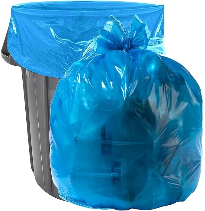 Aluf Plastics 20-30 Gallon 1.2 MIL Blue Industrial Strength Trash Bags - 30" x 36" - Pack of 800 - For Industrial, Home, & Recycling