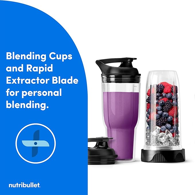nutribullet® Ultra Plus+ 3-1 Compact Kitchen System, 1200W Kitchen System with Blender, Food Processor, and Coffee and Spice Grinder, 32oz and 24oz Blending Cups, 2-Cup Food Processor, Satin Black