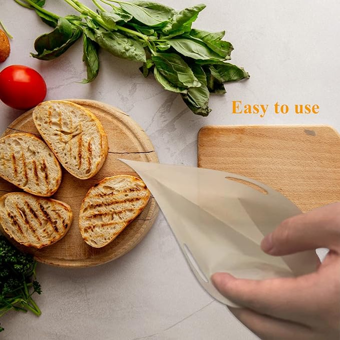 12 Pack Reusable Toaster Bags Non-Stick, Washable Toasted Sandwich Toastie Bags Toaster Microwave Grill, Great for Toast Sandwich Panini Snacks