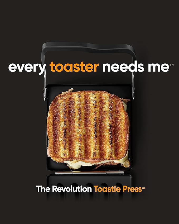 Revolution Toastie Press (Works With All Toasters) Conveniently Toast Delicious Quesadillas, Paninis, and Grilled Cheese in Your Toaster
