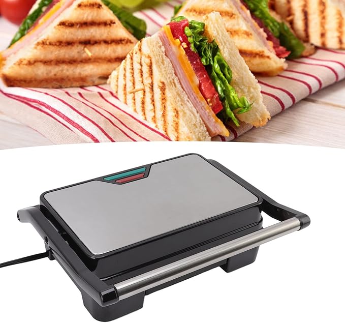 Panini Press Grill 850W Double Sided Heating Nonstick Breakfast Sandwich Maker for Kitchen US 110V