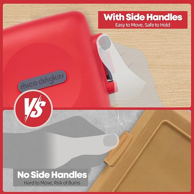 Microwave Toastie Sandwich Maker, Snack Maker & Panini Press, Removable Non-Stick Plates Silicone Microwavable Cookware, Heatwave Technology, Red