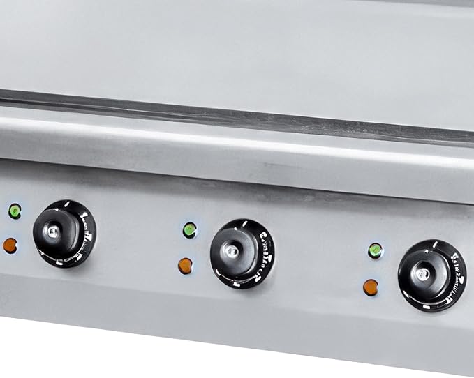 Adcraft 30" Countertop Electric Griddle with Thermostatic Controls and Heavy Duty with Temperatures ranging from 120-570 Degrees, NSF Certified, 220V, 30-inch, Stainless Steel