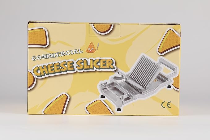 Huanyu Commercial Cheese Slicer Butter Cutter with 316 Stainless Steel Wire 3/8 IN&3/4 IN Blades Replaceable Block Cheese Cutting Board Aluminum Alloy Body Home&Restaurant Kitchen Cooking Baking Tool
