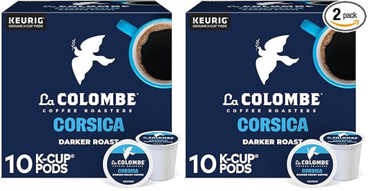 La Colombe® Coffee Roasters Corsica Dark Roast Coffee, Single Serve Keurig® K-Cup® Pods, 10 Count Box (Pack of 2)