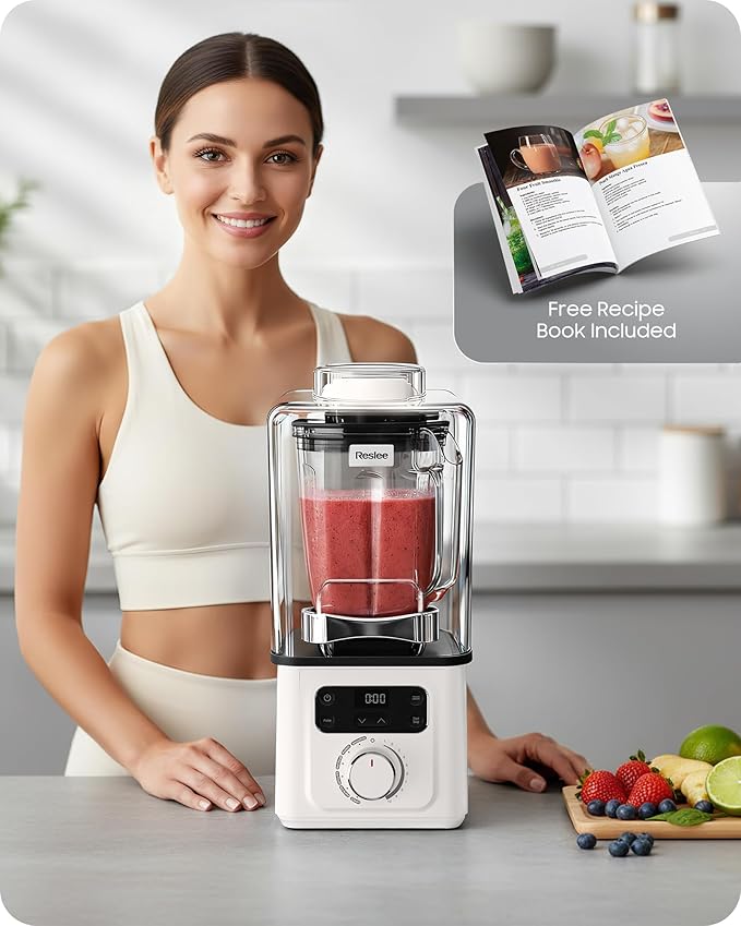Vacuum Blender, 56oz Tritan Cup, Commercial & Household Professional Blender for Smoothies, Fresh Juice, Baby Food, Protein Shakes, with Self Clean, Dishwasher Safe, Quiet Shield