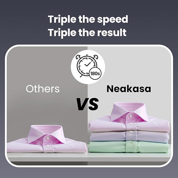 Neakasa Magic 1 Vacuum Steamer, Handheld Travel Garment Steamer for Clothes, 2300Pa Suction for Clothes Grips, Steamer Iron 2 In 1, for 110-120V Use (Silver)