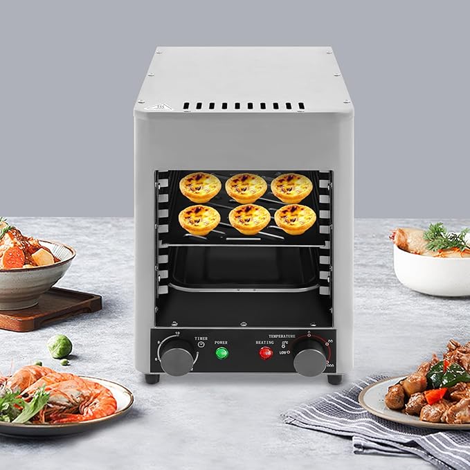 Electric Steak Grill 1700W Indoor Commercial Steak Grill Oven Automatic Steak Broiler for Carnivores Time Temperature Adjustable Preheat to 1472℉ in 5 Minutes for Beef Chicken Vegetables