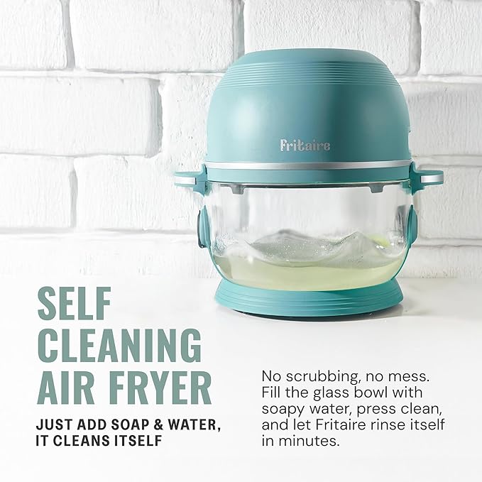 Non Toxic Air Fryer™ - Glass AirFryer 5 Quart w/ 360 Visibility, Self-Cleaning, 400F Vortex Air Fryer for Even Cooking, BPA-Free Teflon Free, 9-in-1 Functions, Rotisserie, Roast, Bake, Lavender