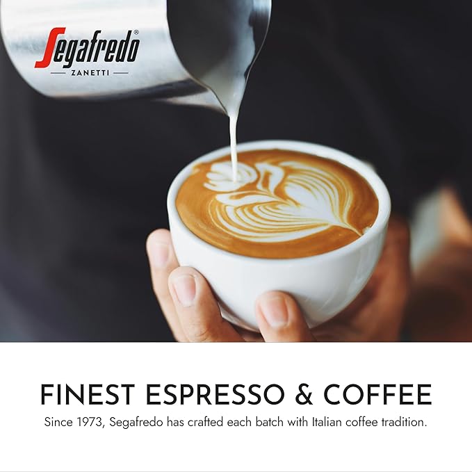 Segafredo Zanetti Ground Coffee – Made with Arabica Coffee – Medium Roast, Aroma of Fresh Berries, Hints of Sweet Floral & Cocoa – Smooth, Medium-Bodied – Crescendo, 10oz Bag