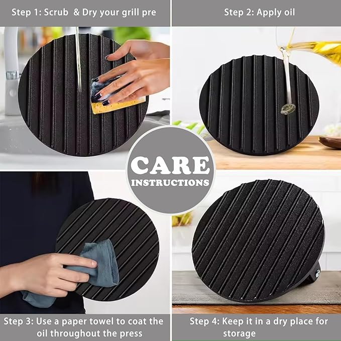 Smash Burger Press Kit 56 Pcs,7.9 Inch Cast iron hamburger smasher tool,Burger Smasher,Wood Handle Grill Press with and Griddle Accessories,Barbecues and Tailgates
