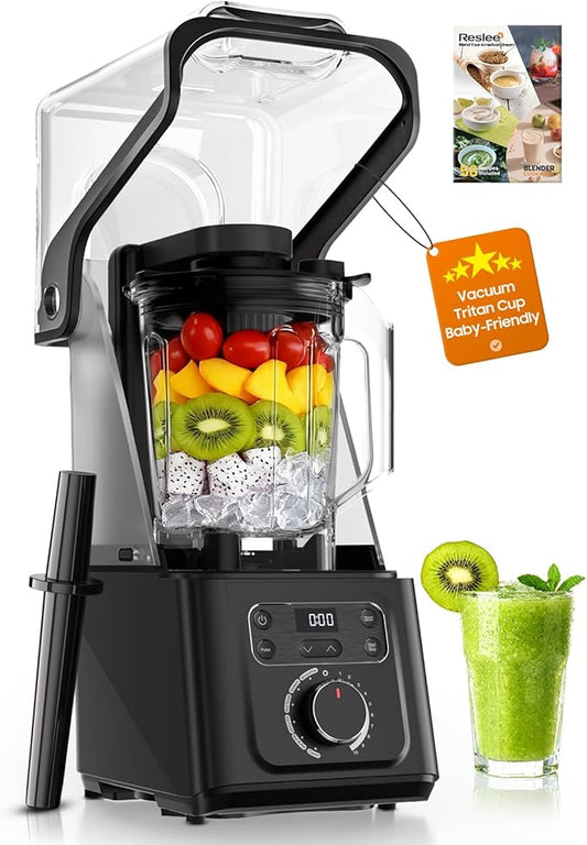Vacuum Blender, 56oz Tritan Cup, Commercial & Household Professional Blender for Smoothies, Fresh Juice, Baby Food, Protein Shakes, with Self Clean, Dishwasher Safe, Quiet Shield
