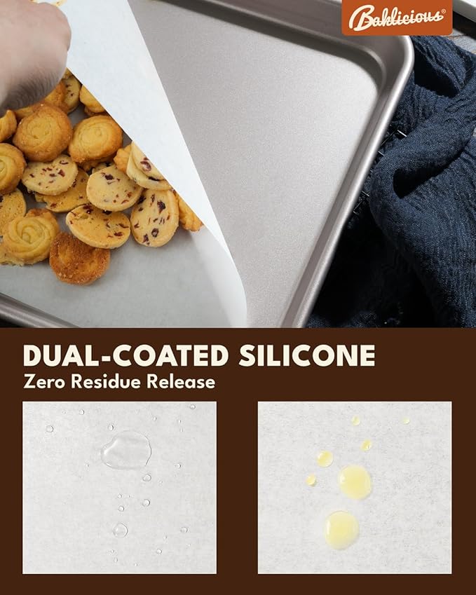 220 Pcs 12x16 In Parchment Paper Sheets, Baklicious Pre-cut Non-Stick Parchment Baking Paper for Air Fryer, Oven, Bakeware, Steaming, Cooking Bread, Cupcake, Meat, Cookies