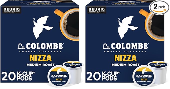 La Colombe® Coffee Roasters Nizza Medium Roast Coffee, Single Serve Keurig® K-Cup® Pods, 20 Count Box (Pack of 2)
