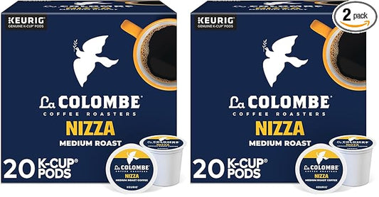 La Colombe® Coffee Roasters Nizza Medium Roast Coffee, Single Serve Keurig® K-Cup® Pods, 20 Count Box (Pack of 2)