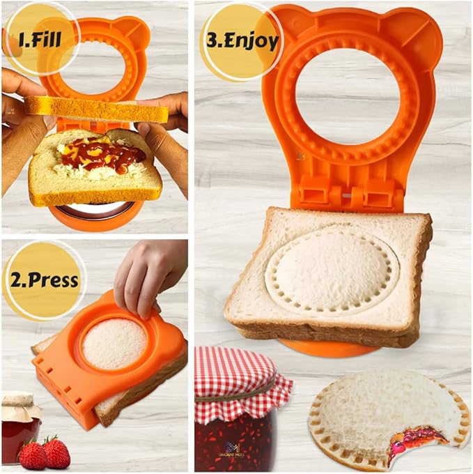 Sandwich Cutter and Sealer, Sandwich Cutter for Kids, Uncrustables Sandwich Maker, Bread Cutters Sandwich DecrusterGreat for boys girls kids Bento Box Lunch Box