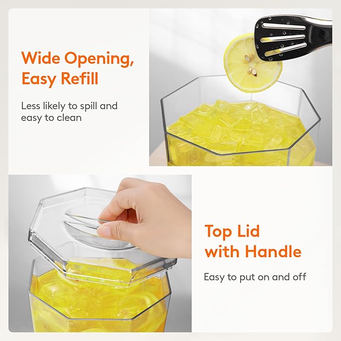 Lifewit 1 Gallon Plastic Drink Dispenser 3 Pcs (in 1 Package), Juice Containers with Lid for Party, Ice Beverage Dispenser with Stand for Lemonade/Soda/Tea, BPA Free