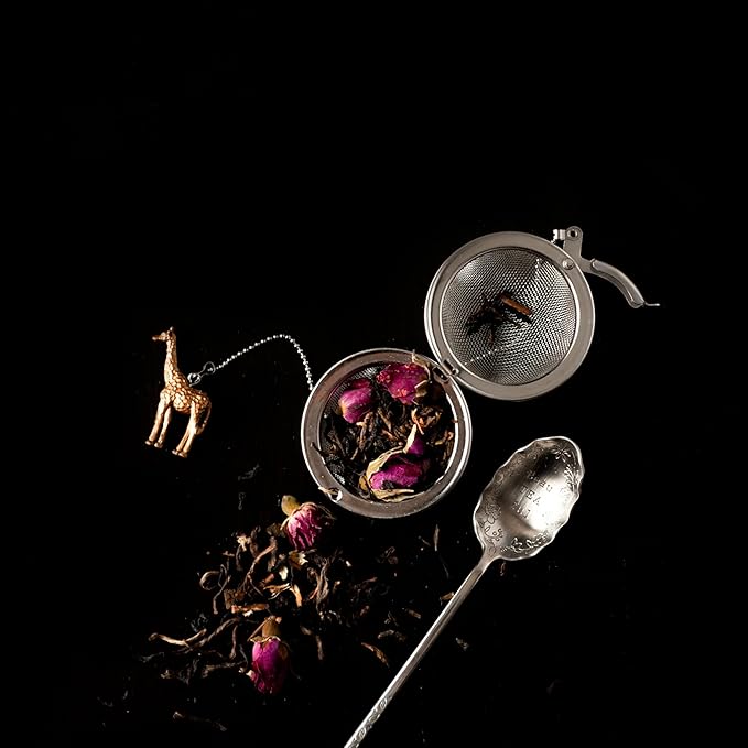Tea Strainers For Loose Tea Stainless Steel Tea Ball Infuser Tea Ball For Loose Leaf Tea Infuser For Loose Leaf Tea Loose Leaf Tea Steeper Cute Tea Infuser Gift (Lobed)