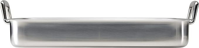 Tramontina 16.5-Inch Stainless Steel Roasting Pan with Rack, Turkey Roaster for Oven, Dishwasher Safe, Made in Brazil