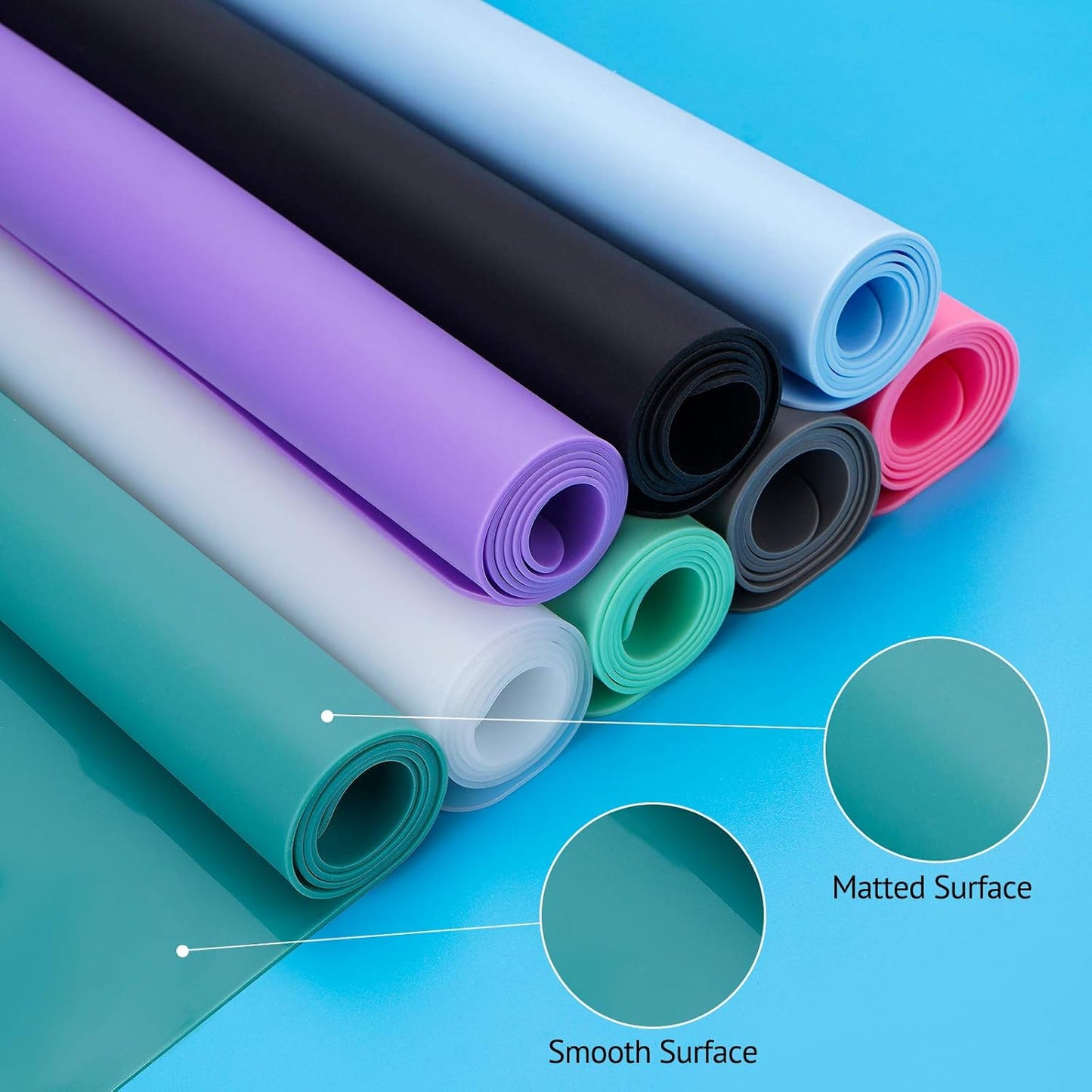 Gartful Silicone Mats for Kitchen Counter, Thicker 0.06", 25 x 17 inches Multipurpose Table Mat, Silicone Pad Desk Work Mat, Nonstick Nonskid Heat-Resistant Pad, Placemat, Dark Gray