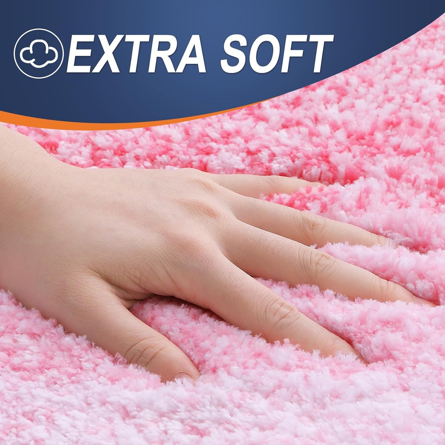 OLANLY Bathroom Runner Rugs 59x17, Extra Soft Absorbent Microfiber Bath Rugs, Rubber Backing, Quick Dry, Machine Washable Bath Mats for Bathroom Floor, Tub and Shower, Home Decor Accessories, Pink