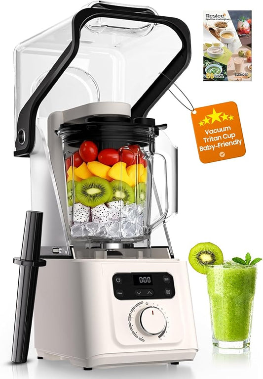 Vacuum Blender, 56oz Tritan Cup, Commercial & Household Professional Blender for Smoothies, Fresh Juice, Baby Food, Protein Shakes, with Self Clean, Dishwasher Safe, Quiet Shield