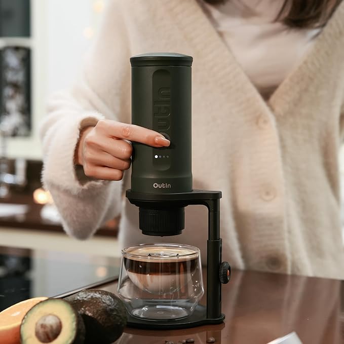 OutIn Nano Portable Electric Espresso Machine, Detachable Universal Coffee Stand