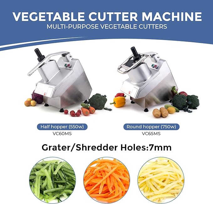 TK Universal Disc Replacement for Half and Round Hopper - Vegetable Chopper - Shredder 7mm for Shredding