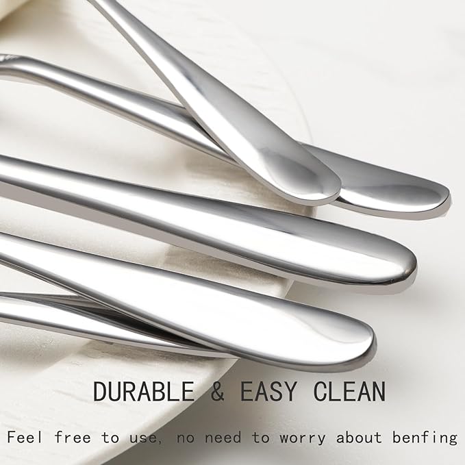 20-Piece Silverware Set, Flatware Set for 4, Food-Grade Stainless Steel Tableware Cutlery Set, Mirror Finished Utensil Sets for Home Restaurant, Forks Spoons and Knives Set, Dishwasher Safe