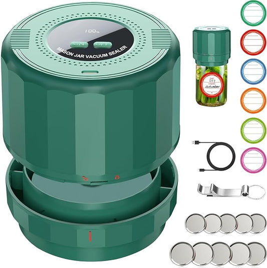 UNIVER M11 Electric Mason Jar Vacuum Sealer Kit - Vacuum Sealer for Wide & Regular Mouth Canning Jars